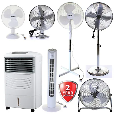 £69.99 • Buy Pedestal Oscillating Stand Fan Desk Fans Electric Tower Air Cooler Home Office