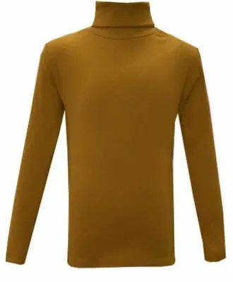  Girls Boys Kids Polo Neck Top Roll Neck Long Sleeved Tops 2-13 Years  • £6.99