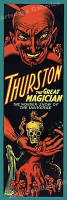 1914 Thurston The Great Magician - Vintage Style Magic Poster - 12x36 • $22.95