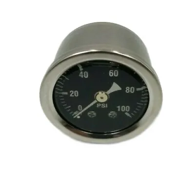 1-3/8  Liquid Filled 100PSI Oil Pressure Gauge 1/8  NPT For Harley • $17