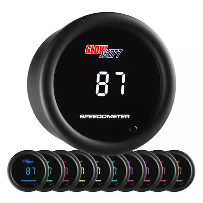 GlowShift 52mm 10 Color Digital 140MPH Speedometer Gauge Kit • $69.99