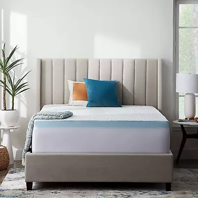 Memory Foam Mattress Topper Breathable Soft Firm Quilted Cover Protector Bedding • $27.32
