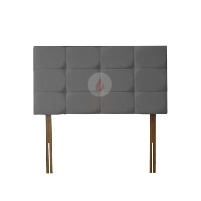 Bed Headboard Cubed Chenille Bed Head | Kingsize | Double | Single | Superking • £54.85