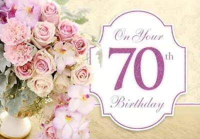 On Your 70th Birthday- Birthday Greeting Card - 00832 • $2.80