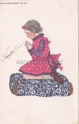 MELA KOEHLER 1914 Prayer Postcard • $40