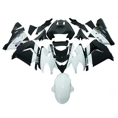 Injection Fairing Kit For Kawasaki ZX10R 2004 2005 04 05 White Black Bodywork • $369.95