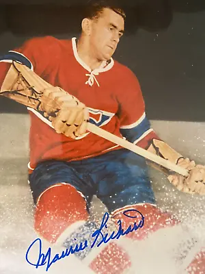 Maurice Rocket Richard Autographed Montreal Canadiens Color 8x10 Photo • $39