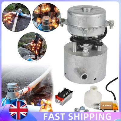 £168.99 • Buy 1000W Water Turbine Generator Kits Mini Outdoor Hydro Power Station Silver UK