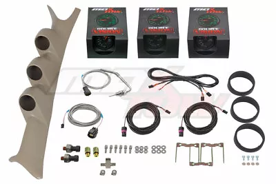 MaxTow Boost EGT Fuel PSI Gauges + Tan Pod For 99-07 Ford Super Duty F250 F350 • $439.99