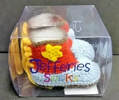 $9.99 • Buy Jefferies Socks Baby Boys' Newborn Cowboy Boots Crocheted Bootie Crib Shoe