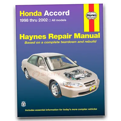 Haynes 42014 Repair Manual Honda Accord 98-02 Haynes Repair Manual Shop Vy • $35.53