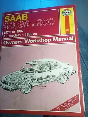 Saab 90 99 & 900 Workshop Manual Haynes 1979-1987 All 1985cc Models Inc Conv. • $4.35