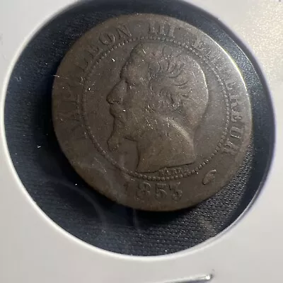 1853 France 5 Centimes Foreign Coin Z621 • $3.98