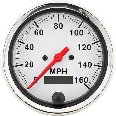 Speedway Speedometer Gauge White Face 3-3/8 Electric • $86.99
