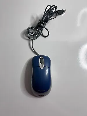 Microsoft X08-72983 Optical Mouse Blue USB PS/2 Compatible - Tested Works • $12.99