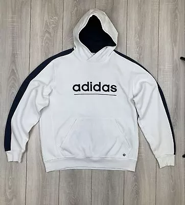 Vintage Adidas Hoodie Spell Out Embroidered Logo Size XL • $85.95