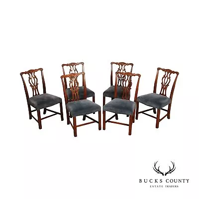 Hickory Manufacturing Co. Chippendale Style Set Of Six Dining Chairs • $1495