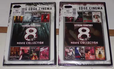 Lot Of 2 Cutting Edge Cinema Extreme Horror DVD Vampires & Monsters 8 Movie Each • $4.19