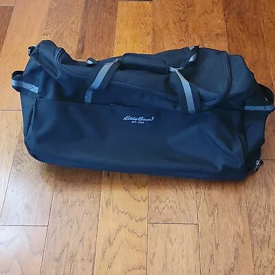 Eddie Bauer 2-wheel Rolling Overnight Duffel Travel Bag Black • $42.99