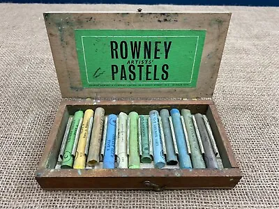 Vintage George Rowney Artists Landscape Pastel Set In Original Wood Box • $37.30