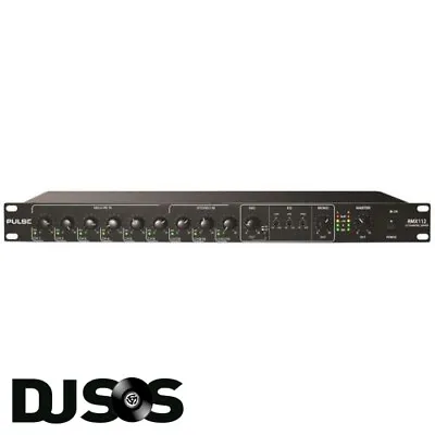 £129.02 • Buy Pulse RMX112 1U 12 Channel Mic/Line Rack Mixer With Priority 19 Inch Rack Audio