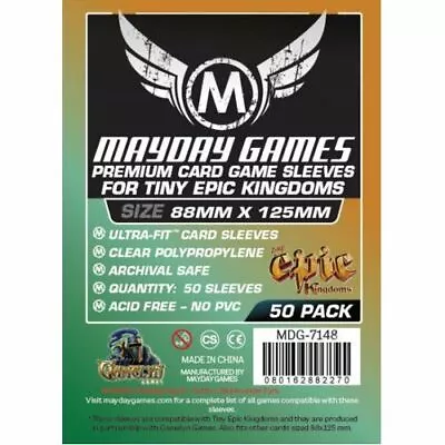 Mayday Premium 50x Clear Card Sleeves 88 X 125mm - Brand New & Sealed • £5.65