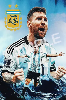 $9.95 • Buy Qatar 2022 World Cup Argentina Messi Alvarez Soccer Poster  12x18 Inches