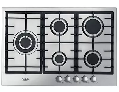 $549 • Buy Belling 75cm Stainless Steel Gas Cooktop 5 Burner Model BCT75GCSS 0450080877
