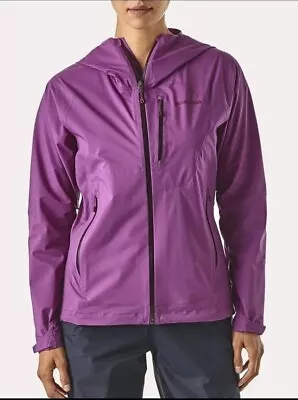 Patagonia H2No Stretch Rain Shadow Waterproof Shell Hoodie Purple Women’s Medium • $84.88