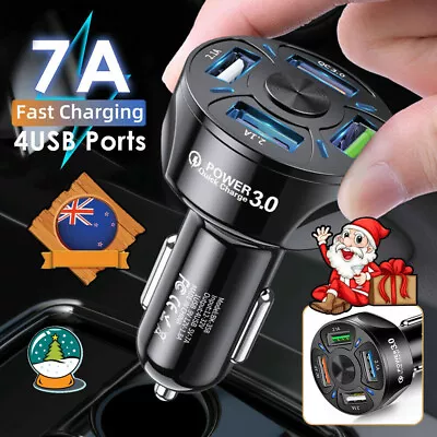 Fast Car Charger 7A QC3 4-Port USB For IPhone Samsung Universal Socket Adapter Z • $9.90