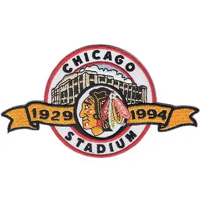 Official Chicago Blackhawks 1929-1994 Chicago Stadium NHL Hockey Jersey Patch • $47.18
