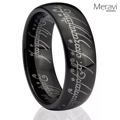 Tungsten Rings For Men Lord Of The Celtic Rings Black Ring One Ring Mens Rings • $14.41