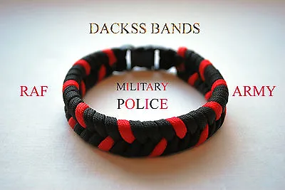 RAF/Army Military Police Corps Paracord WristBand 10%donation To Help For Hero's • £6.49
