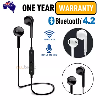 NEW! Wireless Bluetooth 4.2 Headset Earphones Gift Sport Gym Headphones With Mic • $8.95