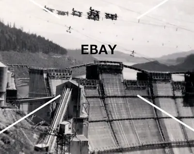 Vtg OOAK Snapshot Photo Hungry Horse Dam Under Construction Montana BW • $99.99