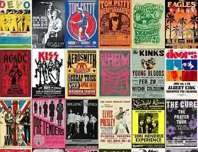 Printed Metal Signs Music Groups Bands A4A5 Vintage Cave Wall Art Bar Print Gig • £9.99