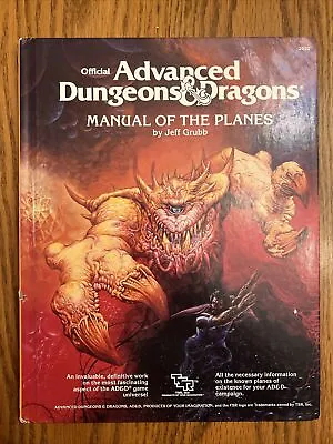 MANUAL OF THE PLANES 1987 1st Print 1st Edition Dungeons & Dragons • $149