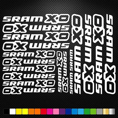 FITS SRAM XO Vinyl Sticker Sheet Bike Frame Cycle Cycling Bicycle Mtb Road • $14.08