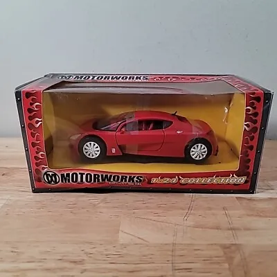 Motorworks 1:24 Scale Peugeot Rc Red Diecast Damaged New  • $30