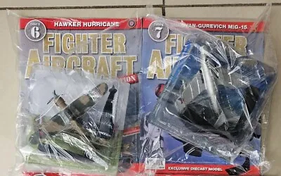 Fighter Aircraft Collection Diecast Bundle Hawker Hurricane MIG-15 Military Lot • $33.57
