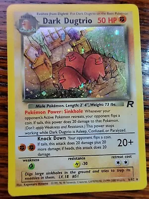 2000 Dark Dugtrio - Holo Rare - WOTC 6/82 Team Rocket Pokemon Card - LP • $19.99