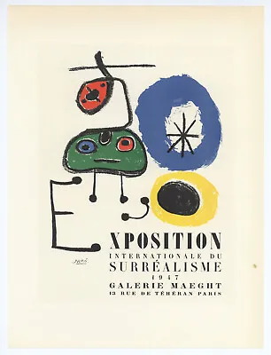 Joan Miro Lithograph Poster (printed By Mourlot) 12155m • $74.99