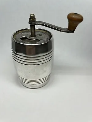 Sterling Silver Antique Barrel Pepper Mill Made In Italy Trap Door Top W/ Handle • $99.95