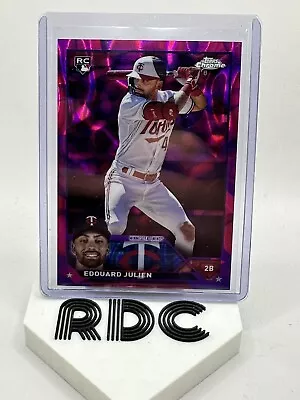 2023 Topps Chrome Update Edouard Julien Fuchsia Lava Refractor /299 Rookie USC79 • $0.99