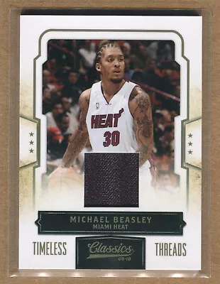 MICHAEL BEASLEY 2009-10 Panini Classics #75 TIMELESS THREADS JERSEY 74/99 Heat • $9.99