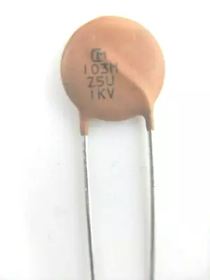 12 Pcs - .01uf 10nf (103) @ 1KV (MURATA) Ceramic Disc (TONE) Capacitor Ref # 85 • $7.99