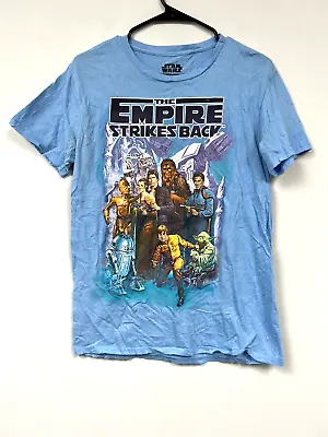 $10.90 • Buy Mad Engine Mens Blue Graphic T Shirt Star Wars The Empire Strikes Back - Size L