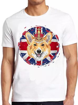 Platinum Jubilee Corgi Crown King Coronation Union Jack Flag  T Shirt M1201 • £6.35