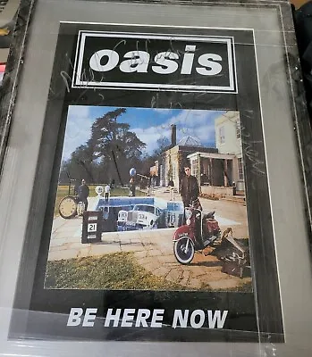 Oasis Be Here Now Promotional Fully Signed Poster All Five Band Members 24  X 17 • £300