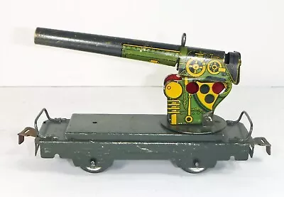 Marx #572AA O Gauge Army Military Train Prewar Working Anti-Aircraft Gun Flatcar • $99.99